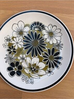 MIKASA LEILANI 3165 CERA-STONE 10.5" Dinner Plates Japan Great Condition 1970s
